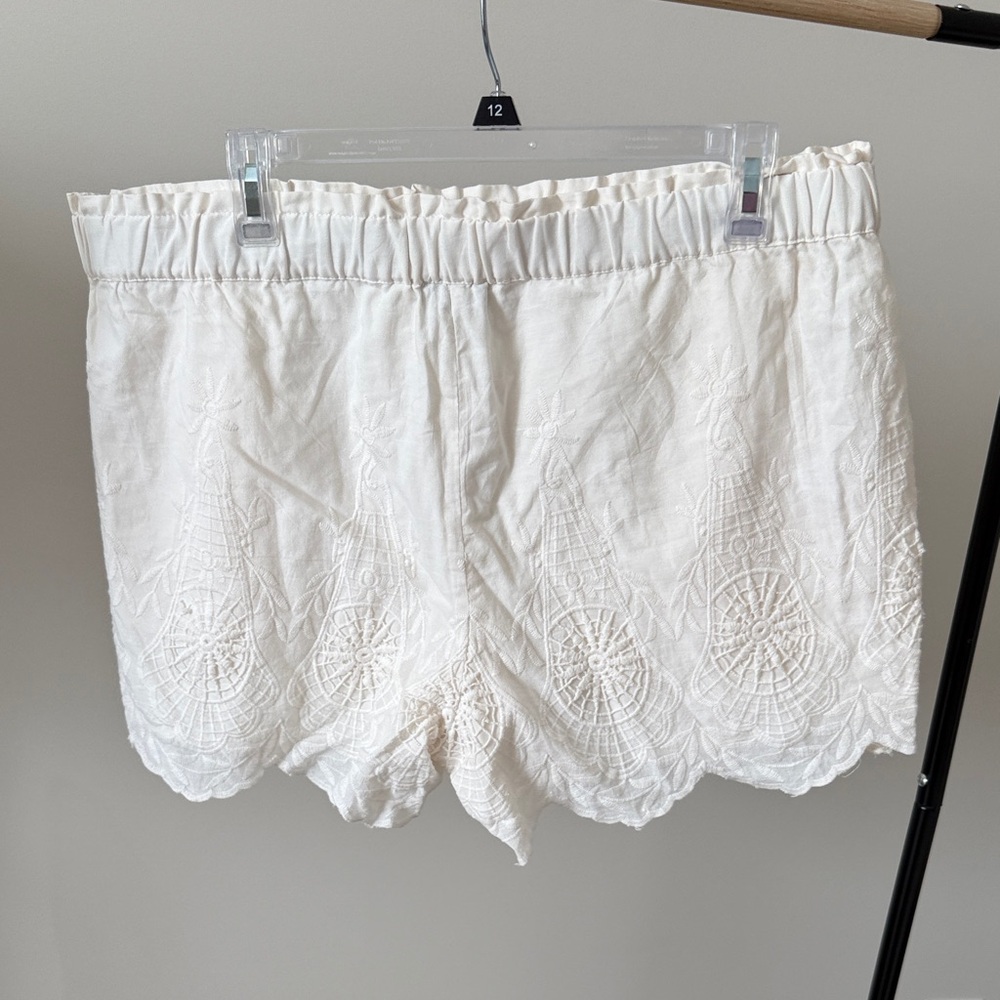 Loft White Embroidered Women's Shorts
